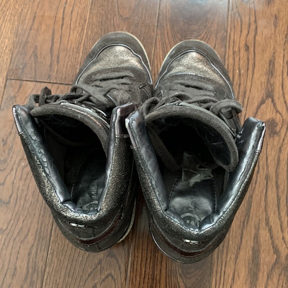 Brown leather Michael Kors women’s size 6 high tops - Picture 5 of 6